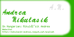 andrea mikulasik business card